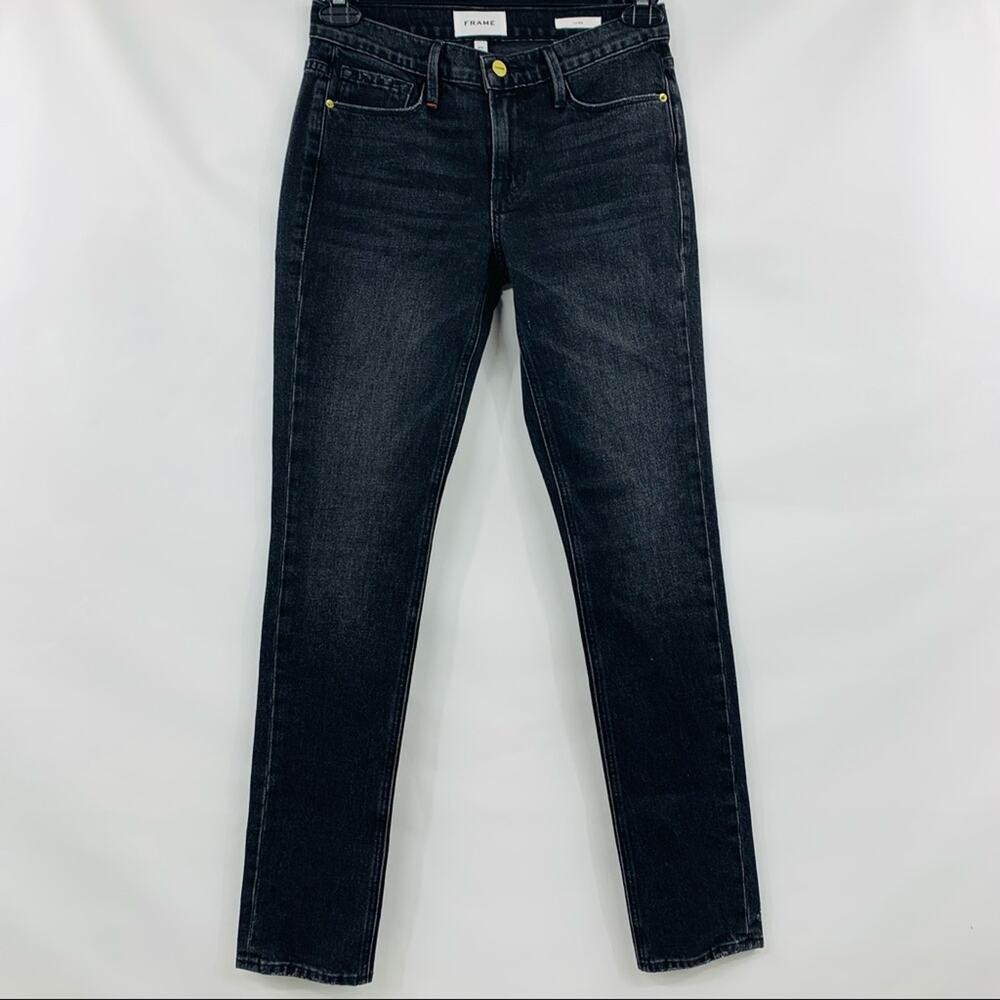 Frame Le Nik Lucky Wash Straight Leg Jeans